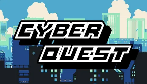 CyberQuest PC oyunu, fütüristik şehirde aksiyon sahnesi