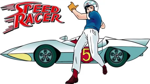 SpeedRacer 2077 Xbox oyunu, futuristik yarış pistinde hız sahnesi